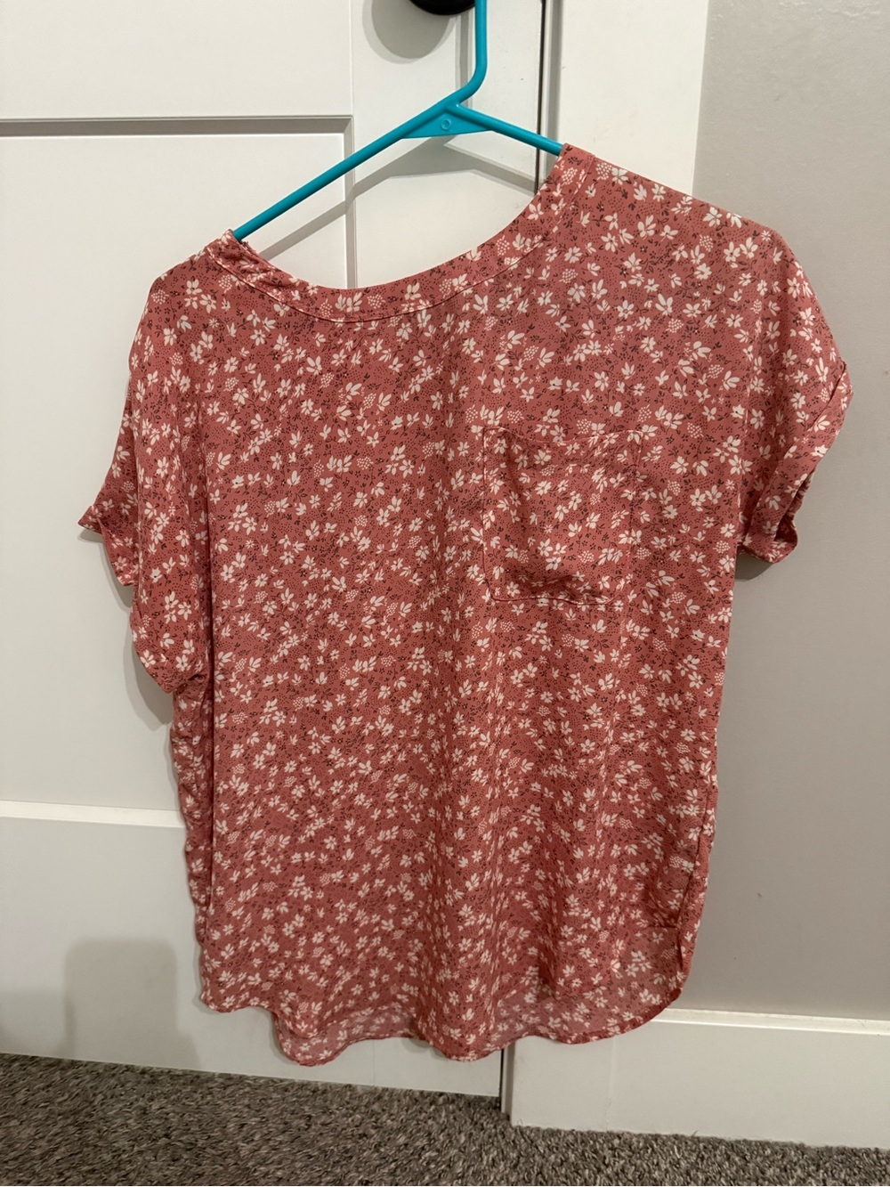 Buffalo David Bitton Floral Pocket Tee in Rose